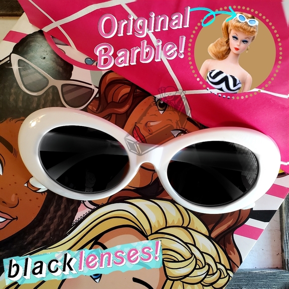 The Lazy Goth Accessories - Vintage Barbie-esque White Sunglasses FAST Delivery Retro 1959 Barbie